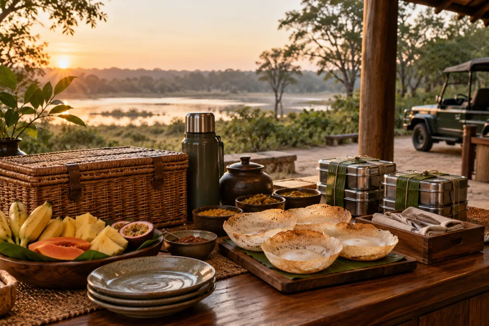 Breakfast before adventure in Wilpattu